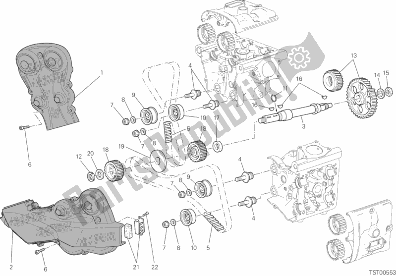 Alle onderdelen voor de Distribuzione van de Ducati Monster 1200 S Stripes 2016